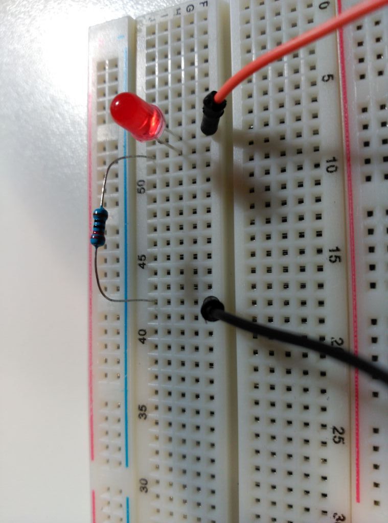 Circuito de prueba de LED - Detalle