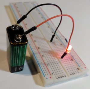 Circuito de prueba de LED - Fuente conectada