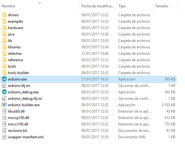 Contenido software Arduino